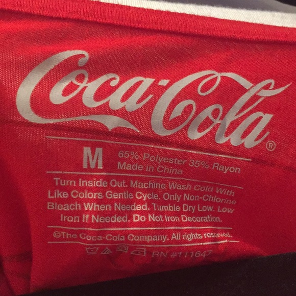 Coca-Cola M/L Red/White Logo Top - Picture 5 of 7